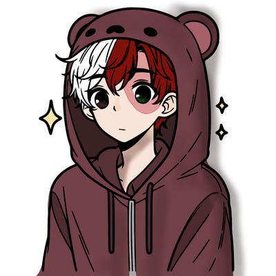 a 17 year old boy in a cute animal hoodie