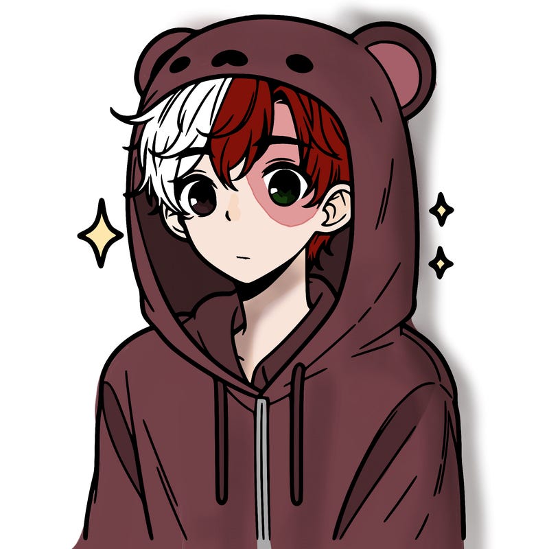 a 17 year old boy in a cute animal hoodie