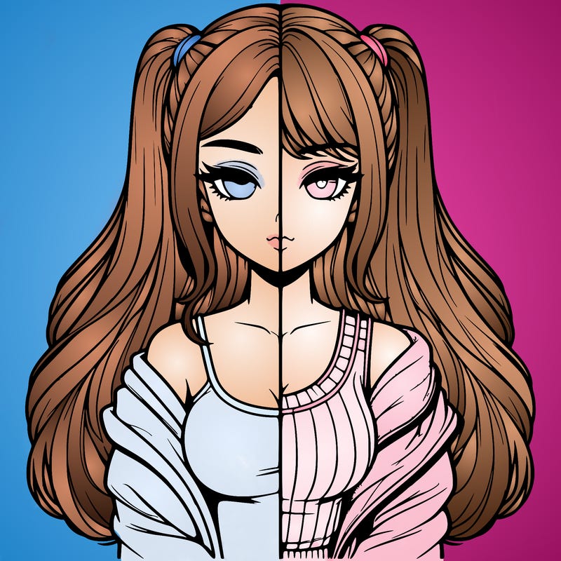 realistic girl split