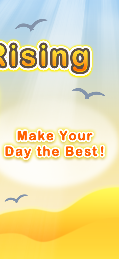 SALT app screenshot with a sunny background and motivational text saying Make Your Day the Best