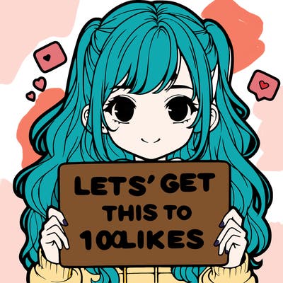 girl holding up sign that says let’s get this to 10 likes realistic