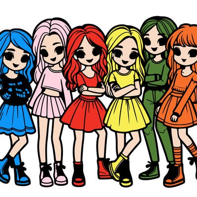 group of girls