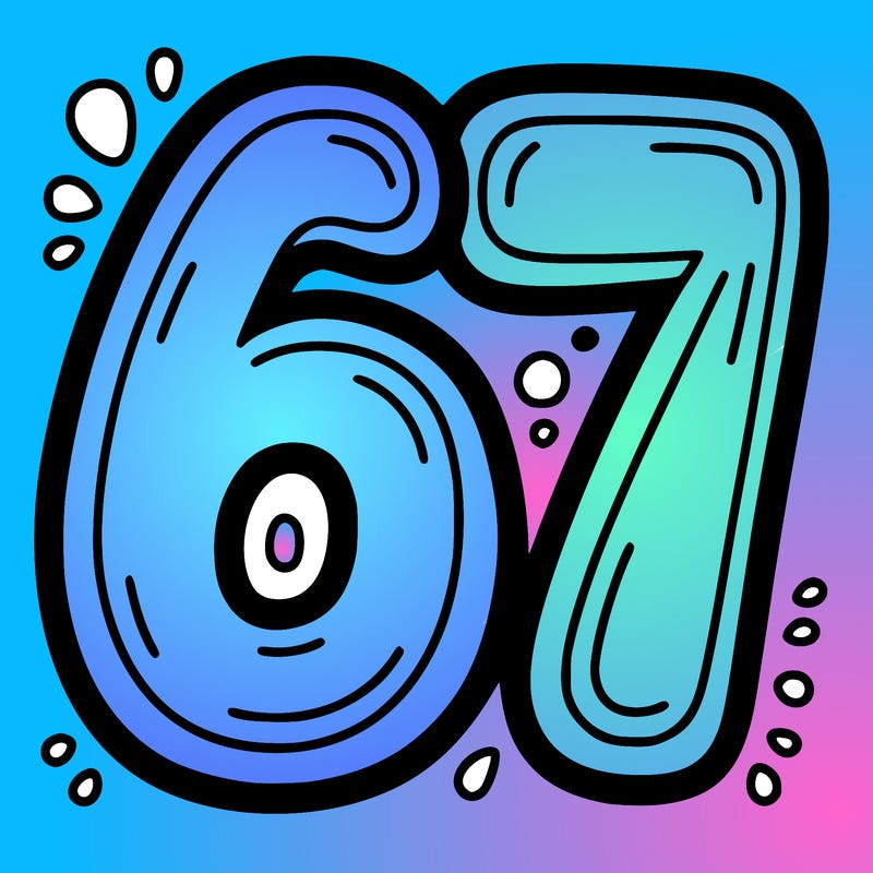 the number 67