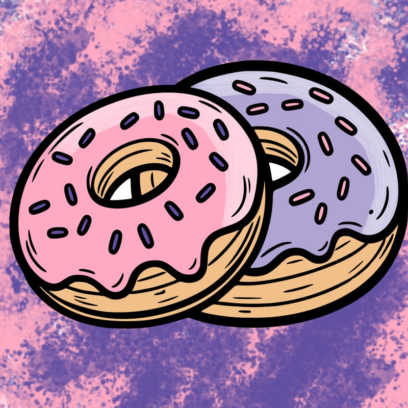 a piece of food doughnuts