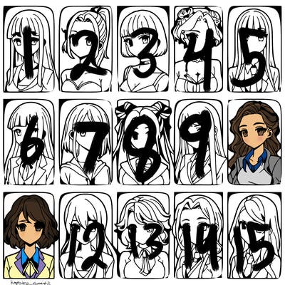 girls that look diffrent anime