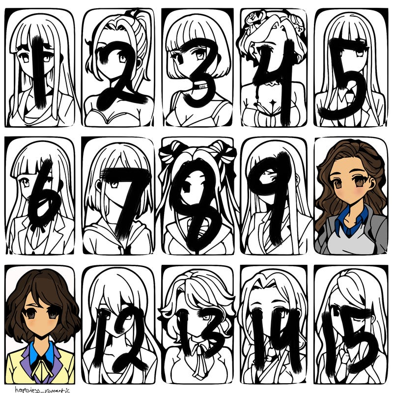 girls that look diffrent anime