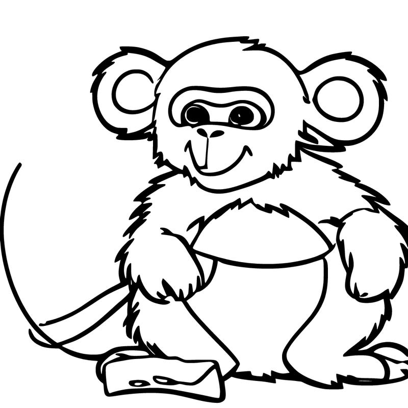 animated cute monkey