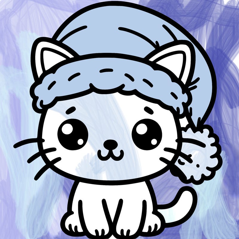 kitty with santa hat on