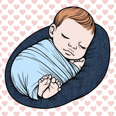 newborn baby girl realistic cute