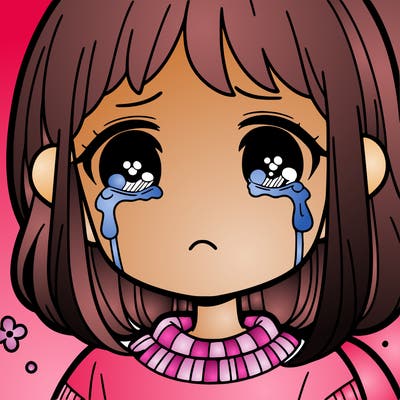 a girl crying