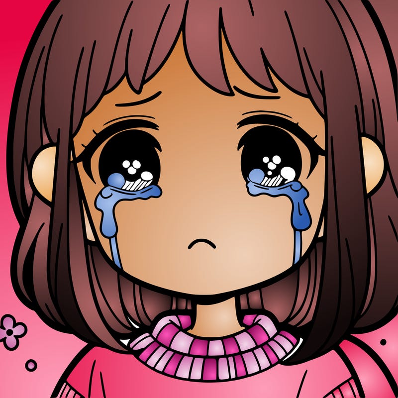 a girl crying