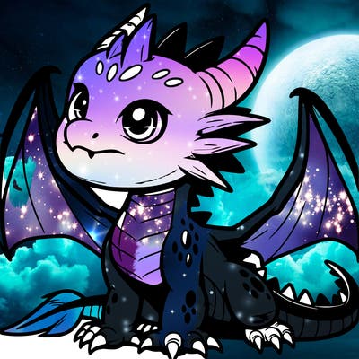 fierce baby night dragon
