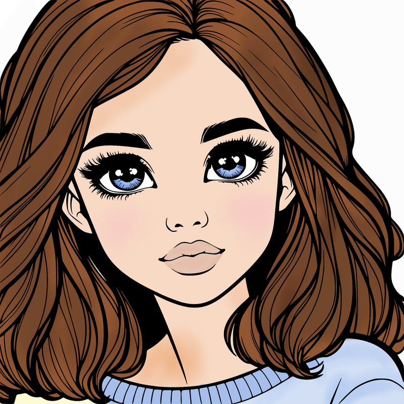 realistic girl whith cute eyes