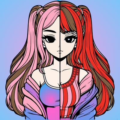 realistic girl split