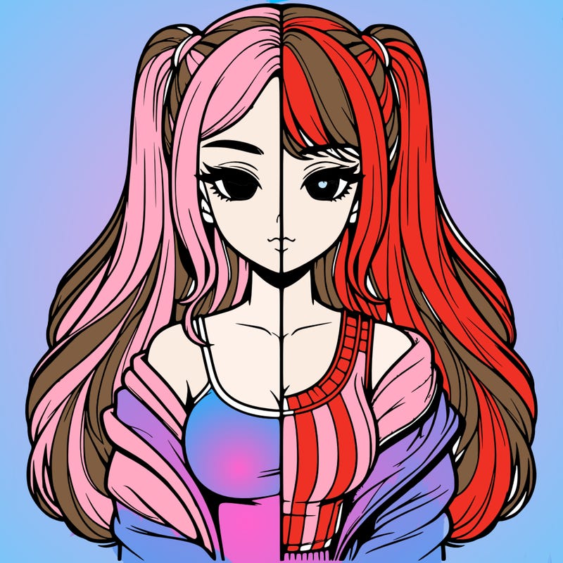 realistic girl split