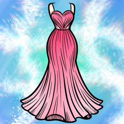 attractive long fashion dress