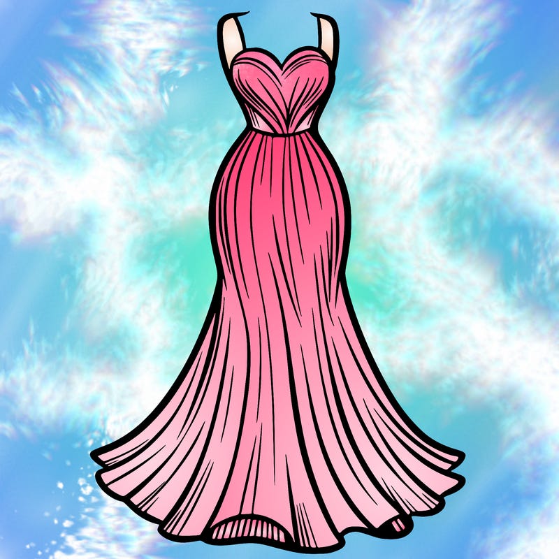 attractive long fashion dress