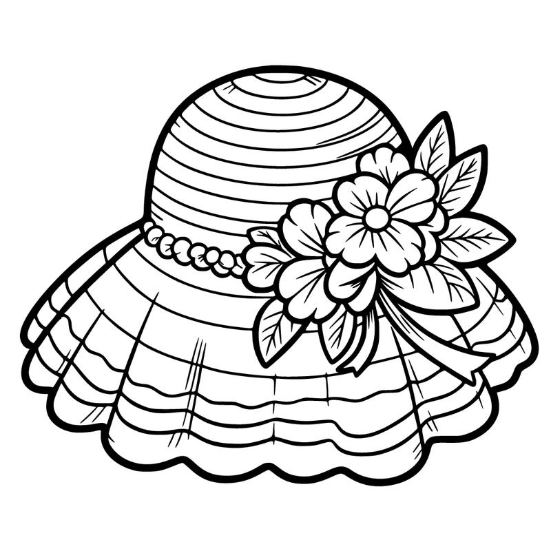 a hat with a flower dress
