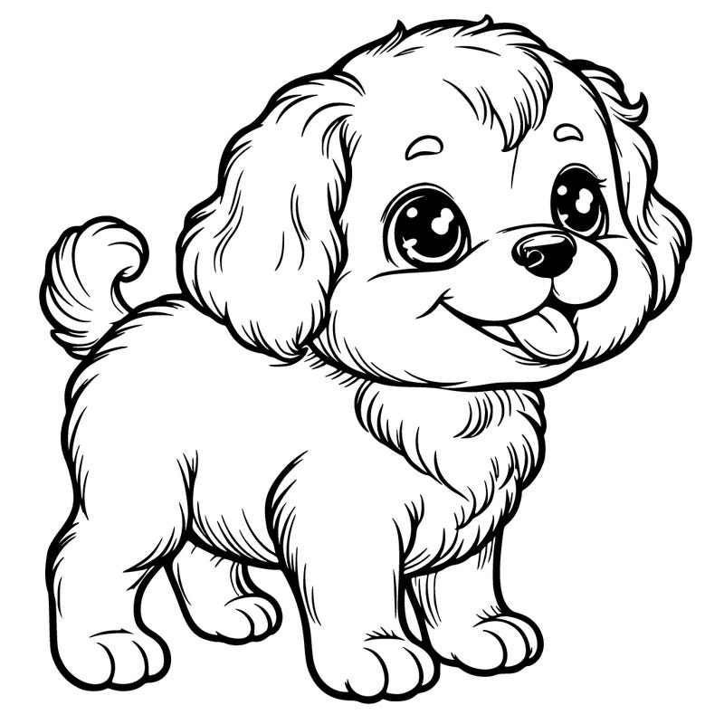 cute realistic puppy