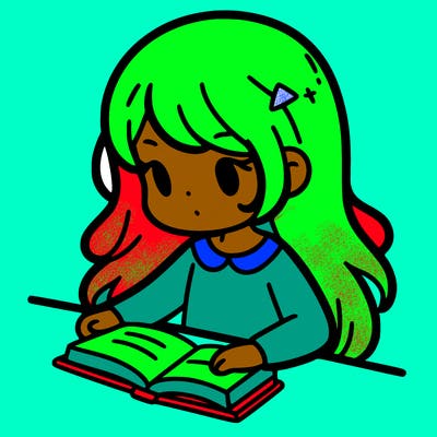 girl reading a book