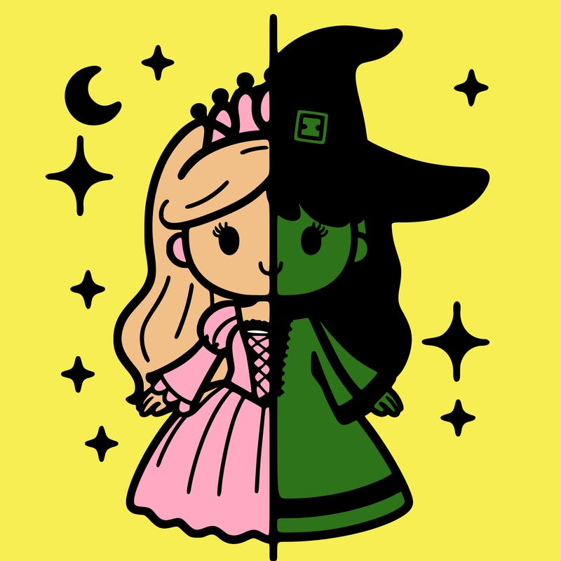 split princess and witch