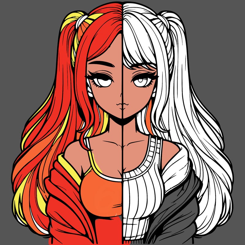 realistic girl split