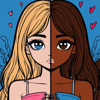 realistic girl split