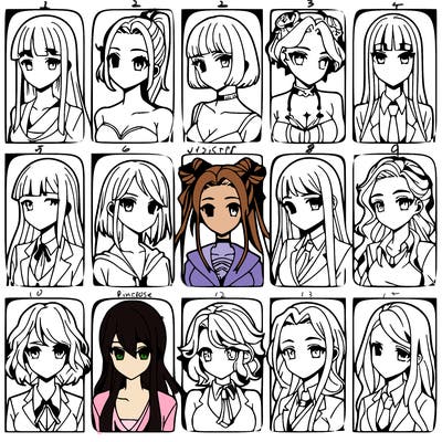 girls that look diffrent anime