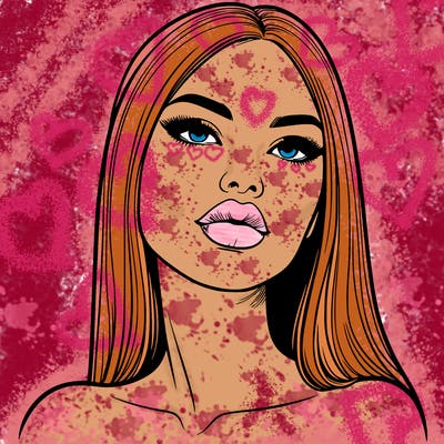 realistic woman with full lips