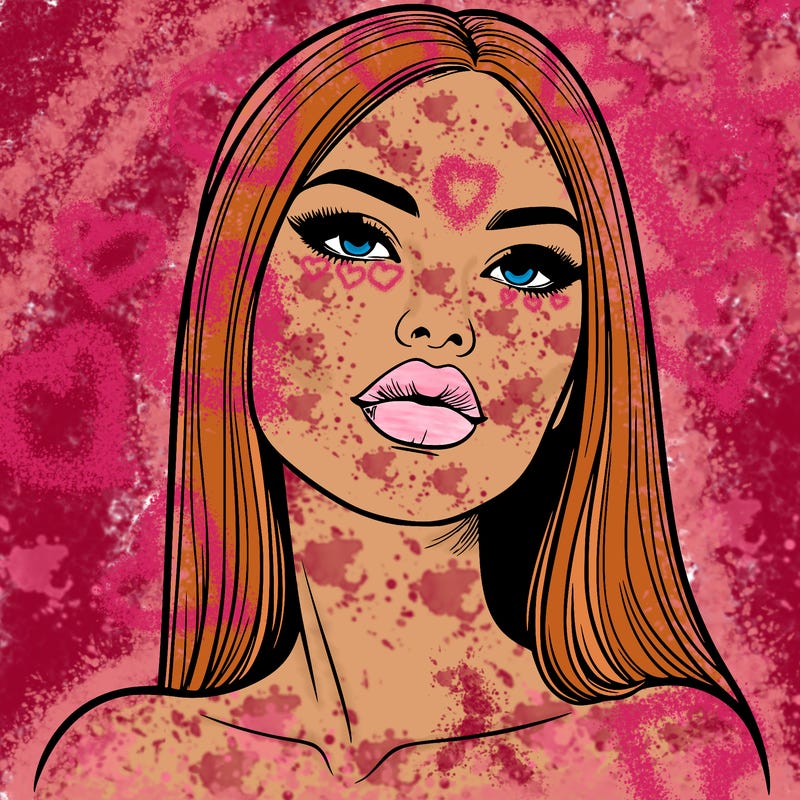 realistic woman with full lips