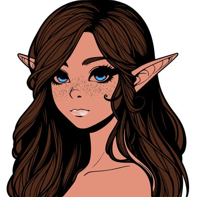 elf girl realistic dark fantasy