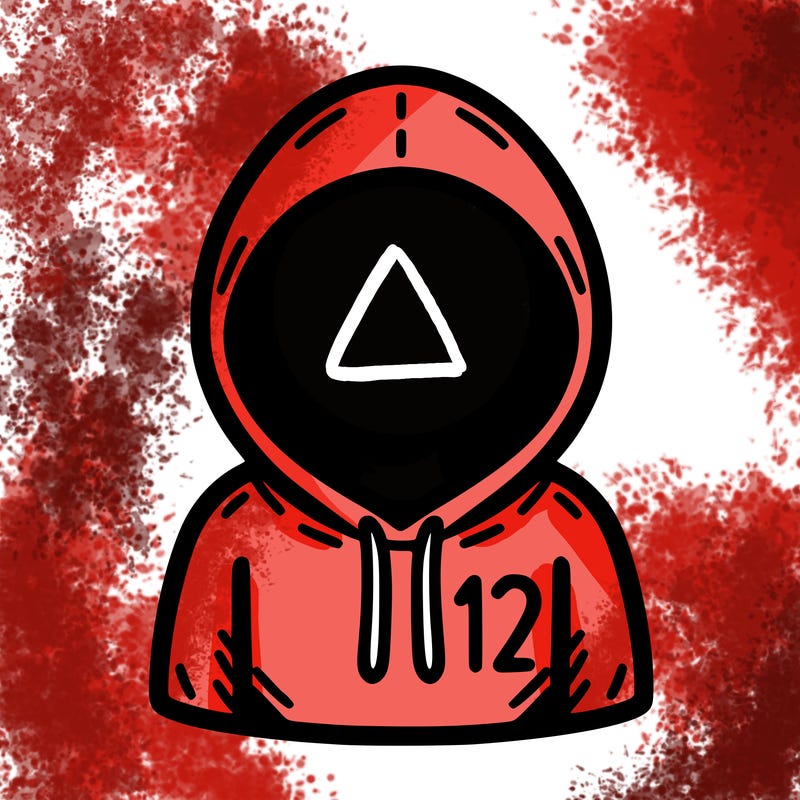 a person with non face waering a hoodie with a small 132 symbol