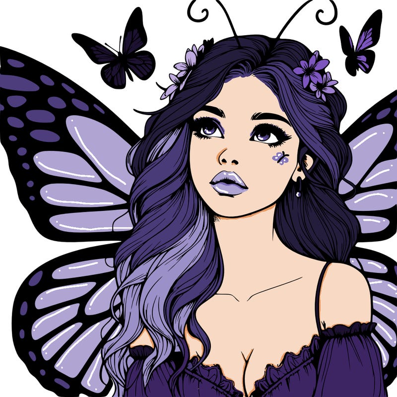 butterfly fairy realistic girl