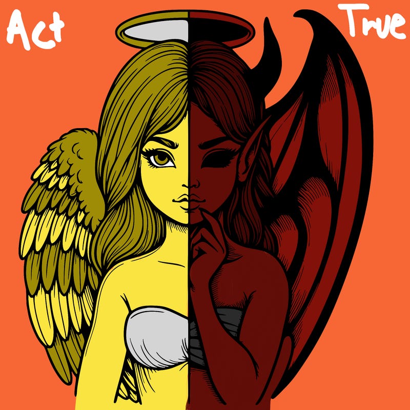 realistic angel half demon