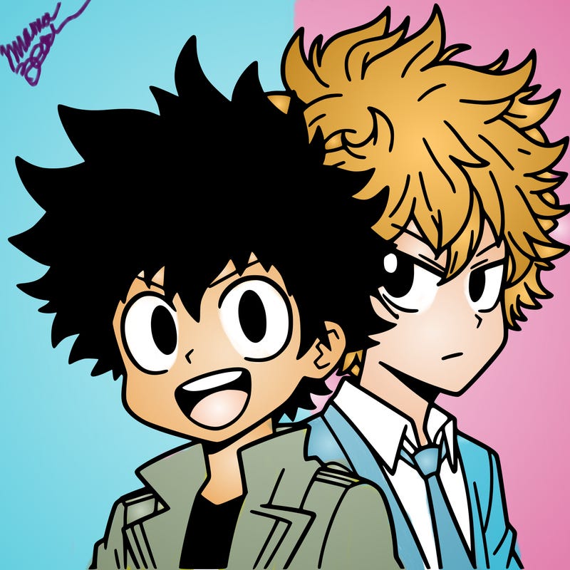 manga bakugo and deku