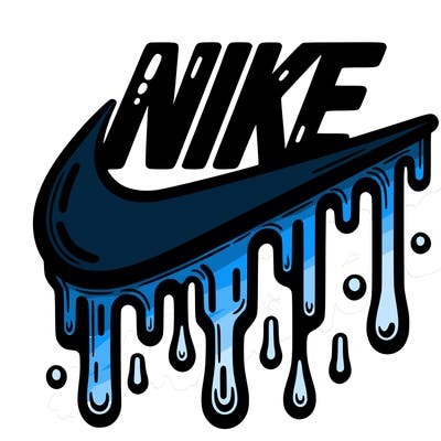 dripping nike logo