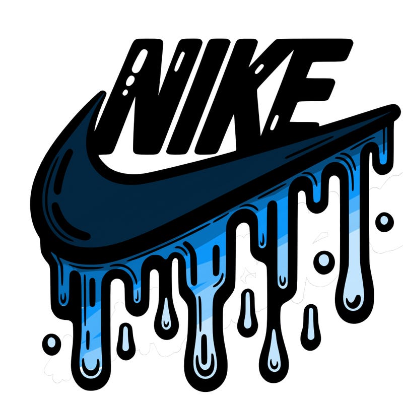 dripping nike logo