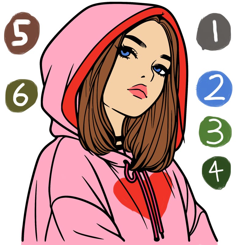 a realistic girl in a hoodie