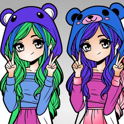 teen girl in animal costume