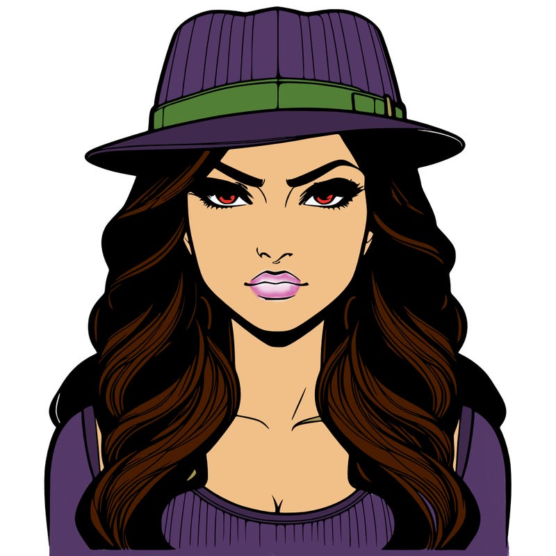 realistic gangster gitl with long girl