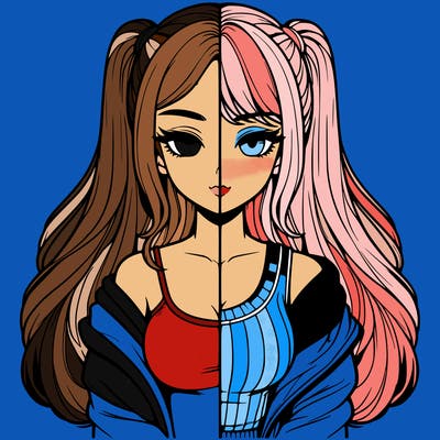 realistic girl split