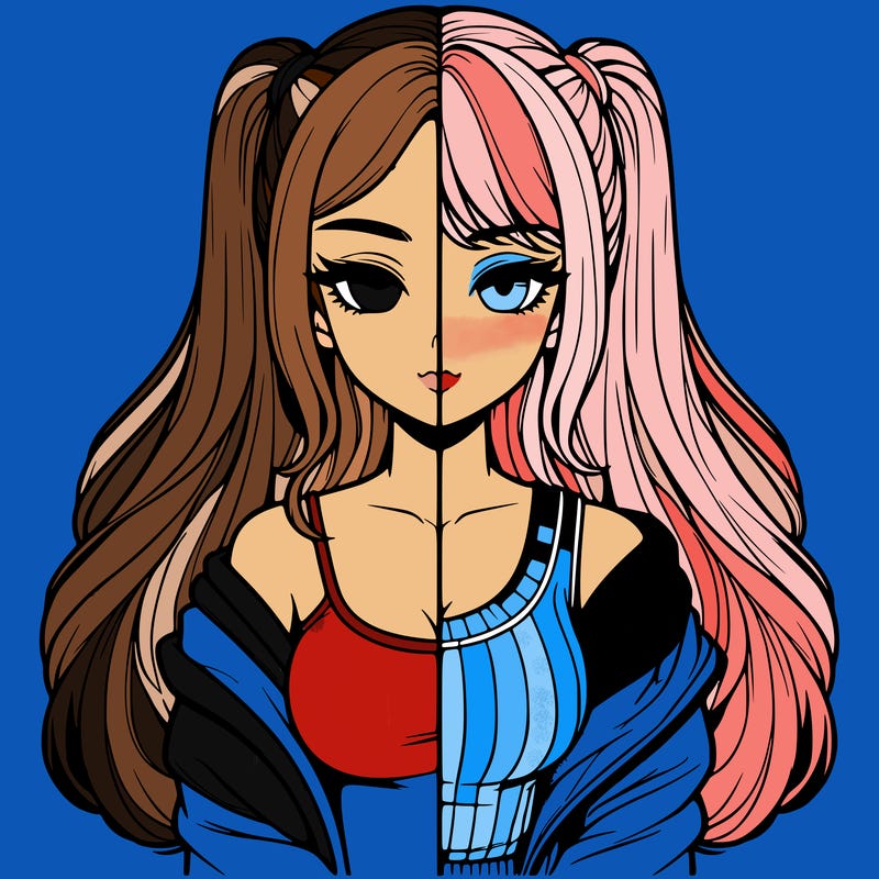 realistic girl split