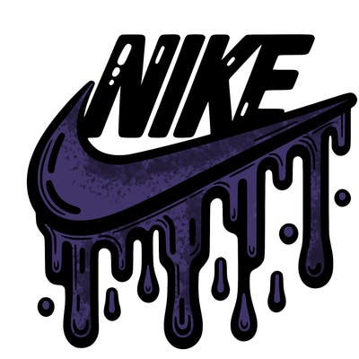 dripping nike logo