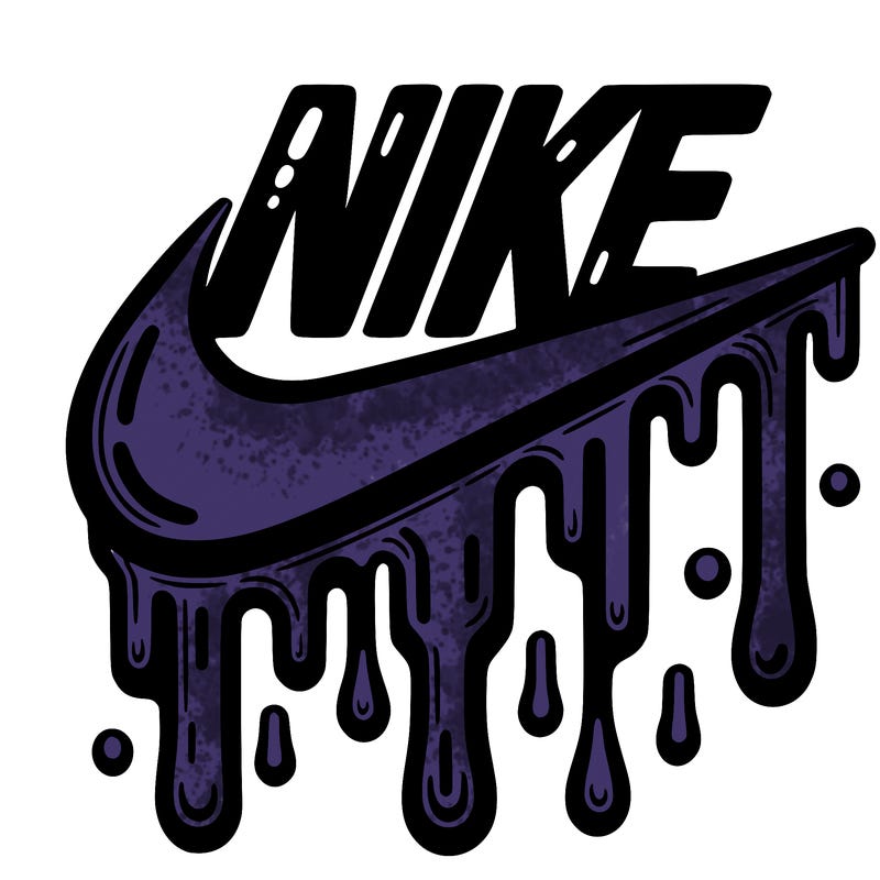 dripping nike logo