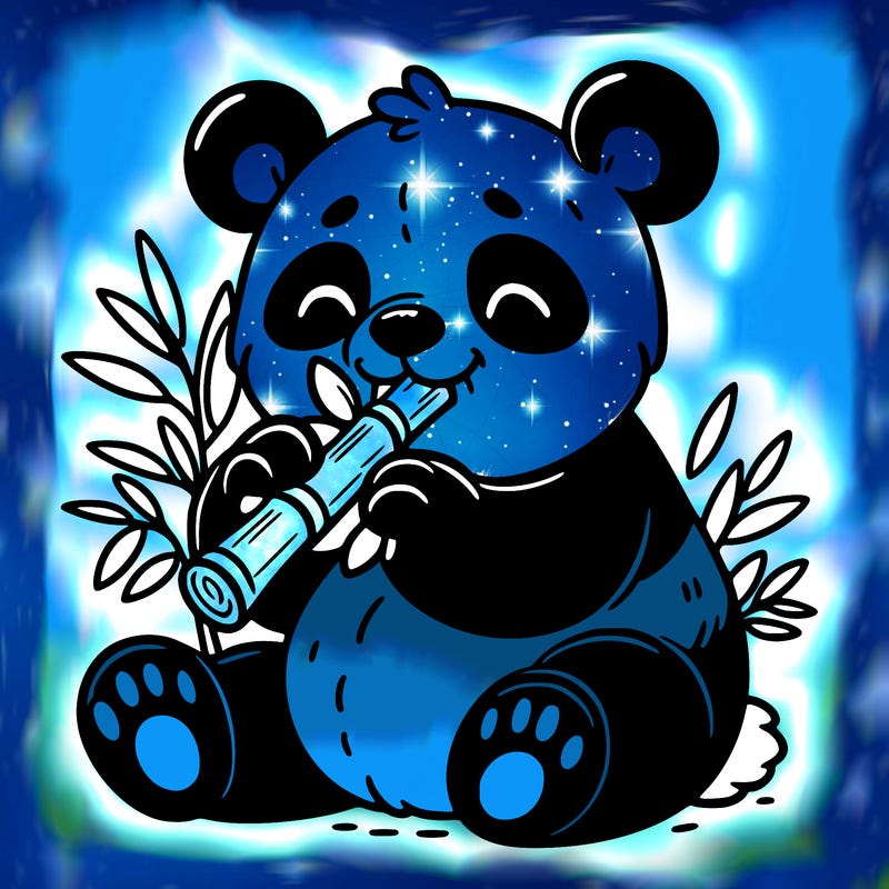 a panda eating bamboo