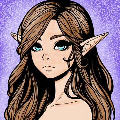 elf girl realistic dark fantasy