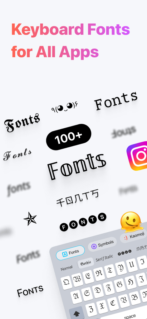 Keyboard Fonts for iPhone! - Fuentes y símbolos estéticos personalizados para aplicaciones de teclado de iPhone