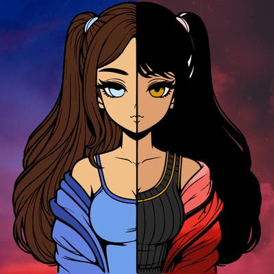 realistic girl split