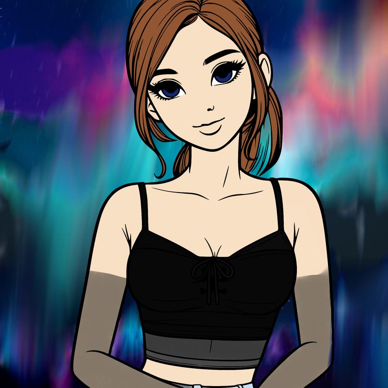 realistic girl with crop top