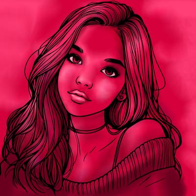 beautiful teenage woman realistic